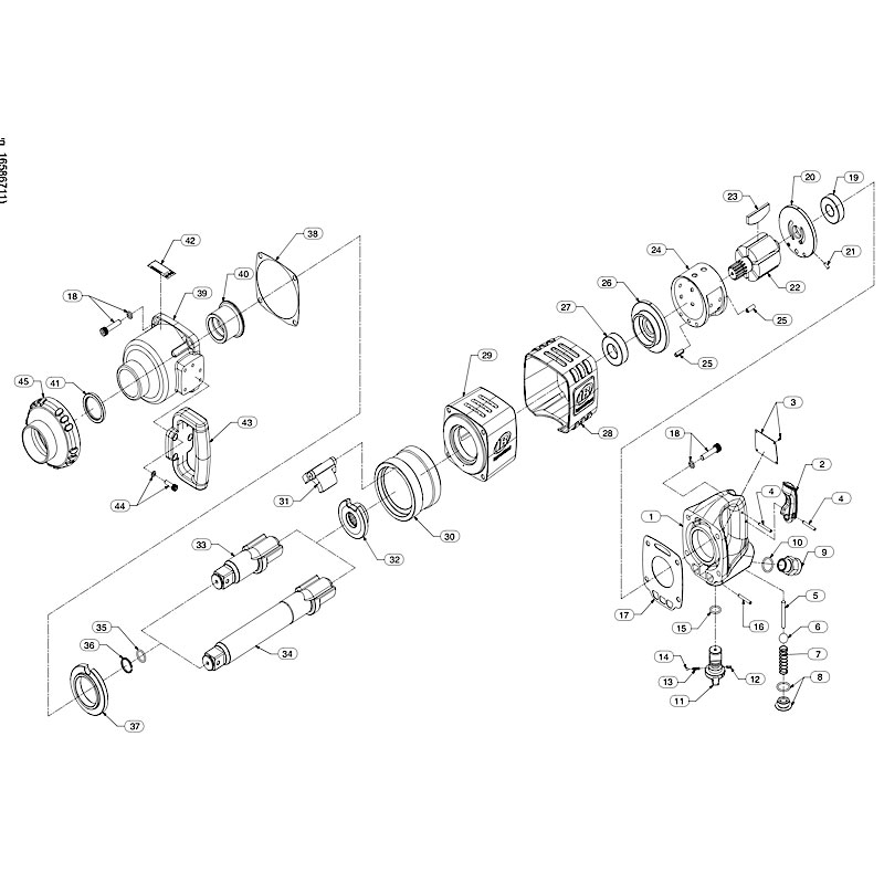 Diagram Diagram and Parts List for IR431L  Ingersoll Rand Wrench